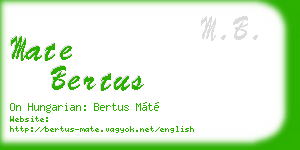mate bertus business card